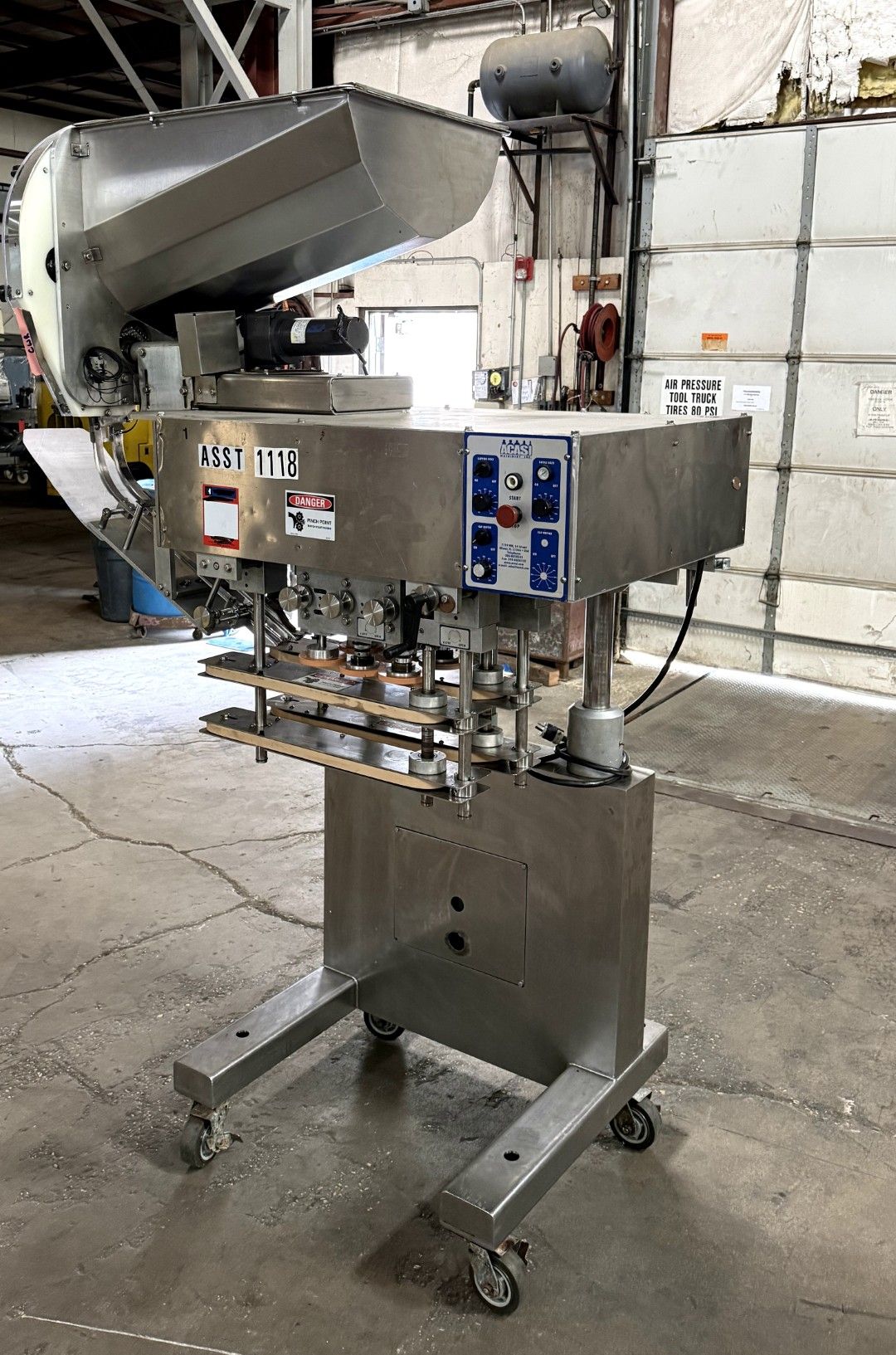 used acasi six spindle inline capper